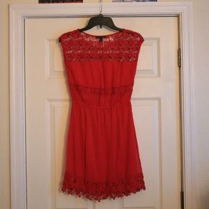 NEVER WORN AE Red Chiffon Pullover Dress